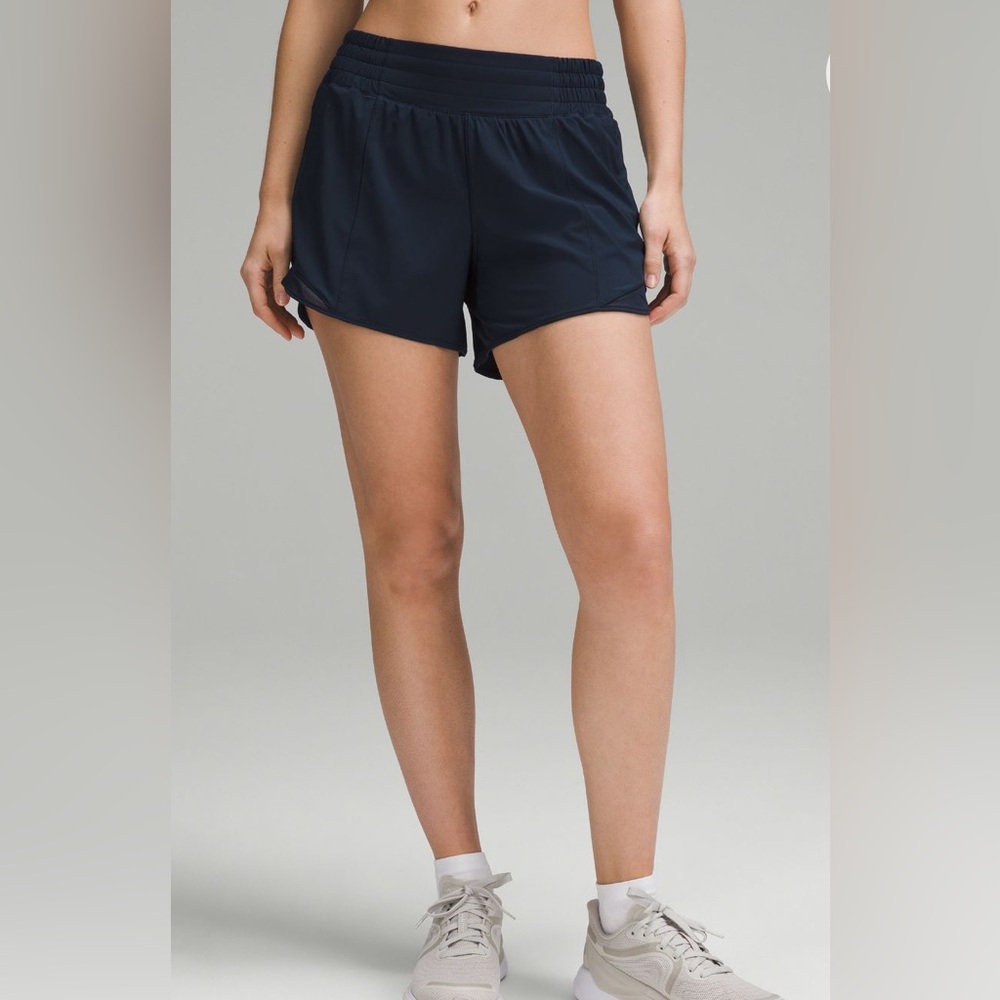 Lululemon Navy Hotty Hot Shorts 4”